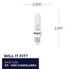 Bulbrite Mini-Candelabra Screw Base E11 Light Bulb, 40 Watt, Frost, 2PK 861347